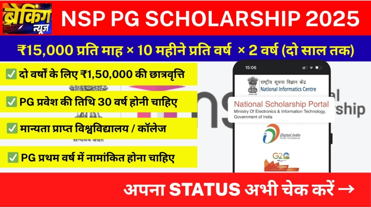 NSP PG Scholarship 2025